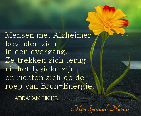 Mensen met Alzheimer bevinden zich in een overgang.